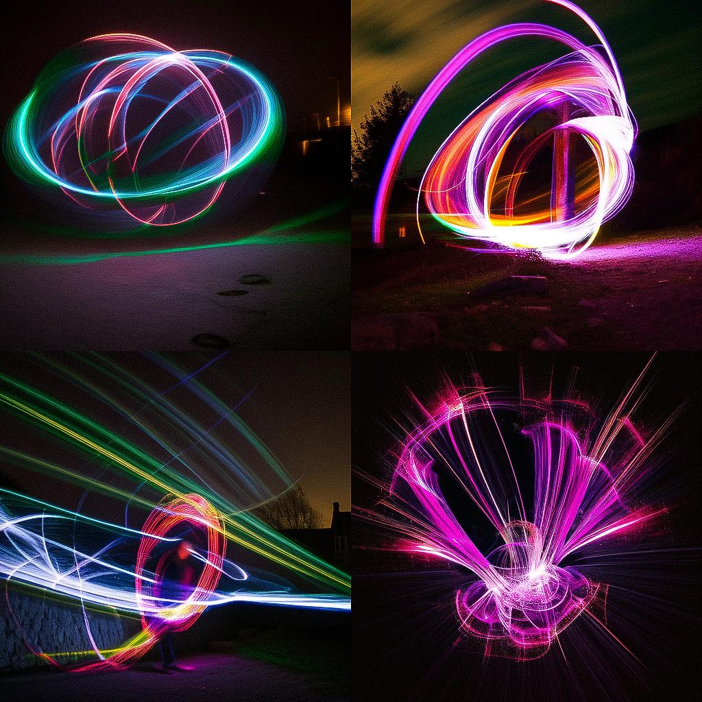 Light painting style, Midjourney Niji 4, render 1 of 4