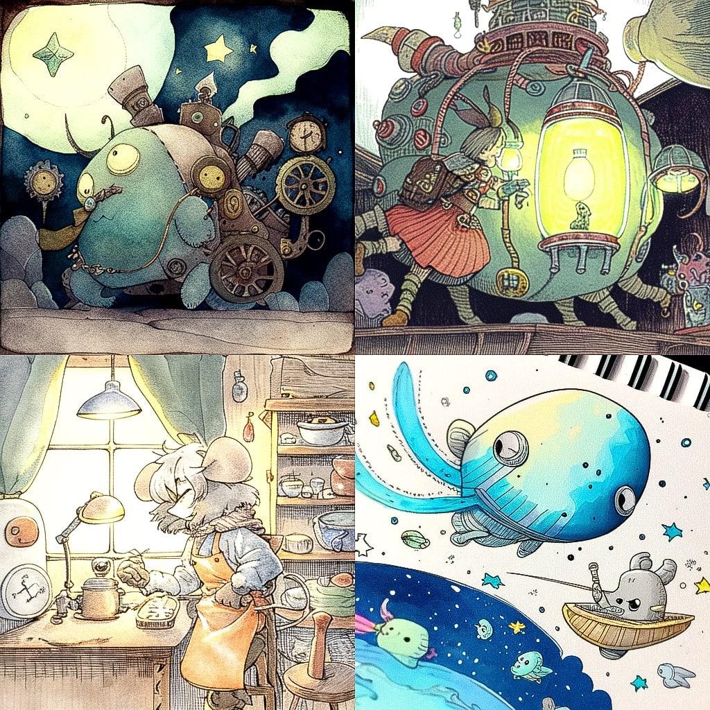 Liniers style, Midjourney Niji 4, render 1 of 4