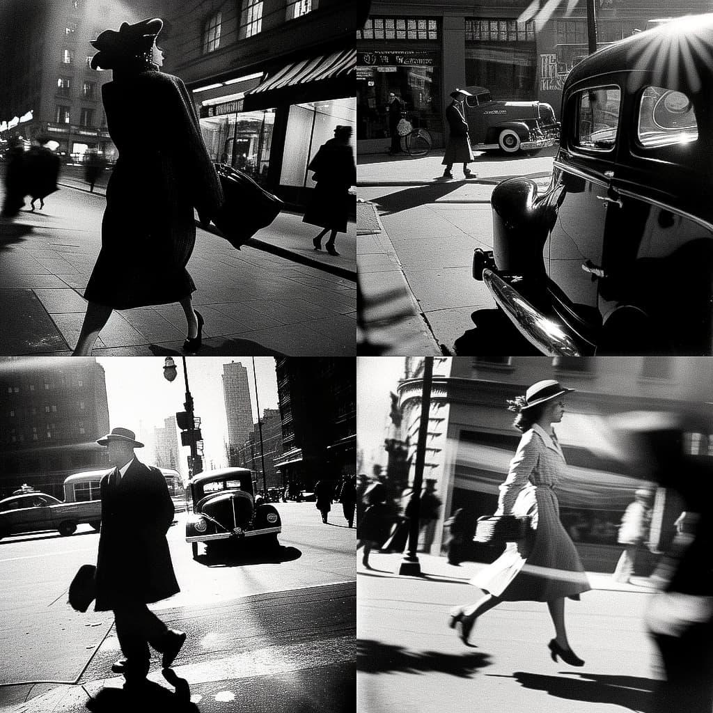 Lisette Model style, Midjourney Niji 5, render 1 of 4