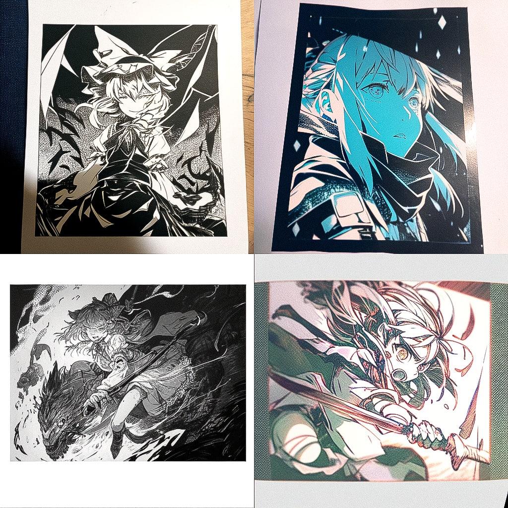 Lithography print style, Midjourney Niji 4, render 1 of 4