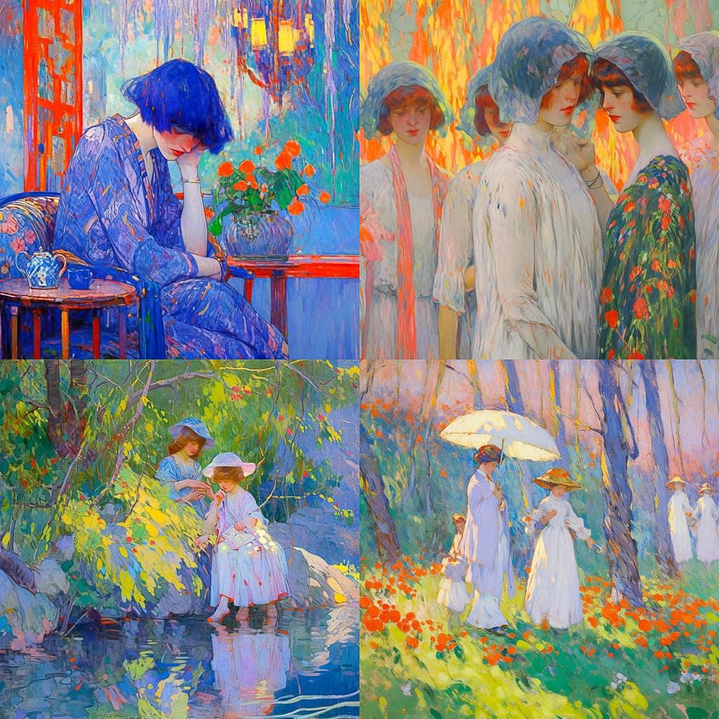 Louis Ritman style, Midjourney Niji 5, render 1 of 4