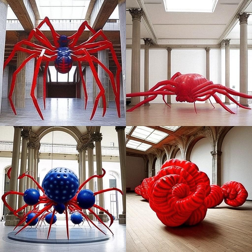 Louise Bourgeois style, Midjourney Niji 4, render 1 of 4