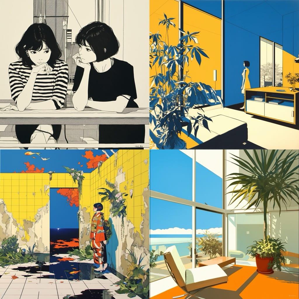 Louise Lawler style, Midjourney Niji 6, render 1 of 4