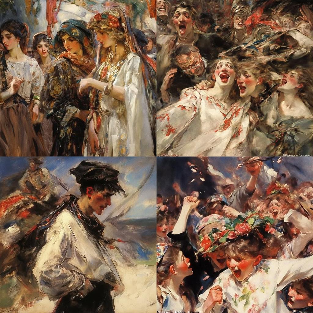 Lovis Corinth style, Midjourney Niji 5, render 1 of 4