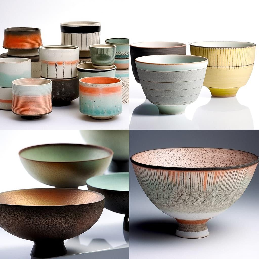 Lucie Rie style, Midjourney Niji 5, render 1 of 4