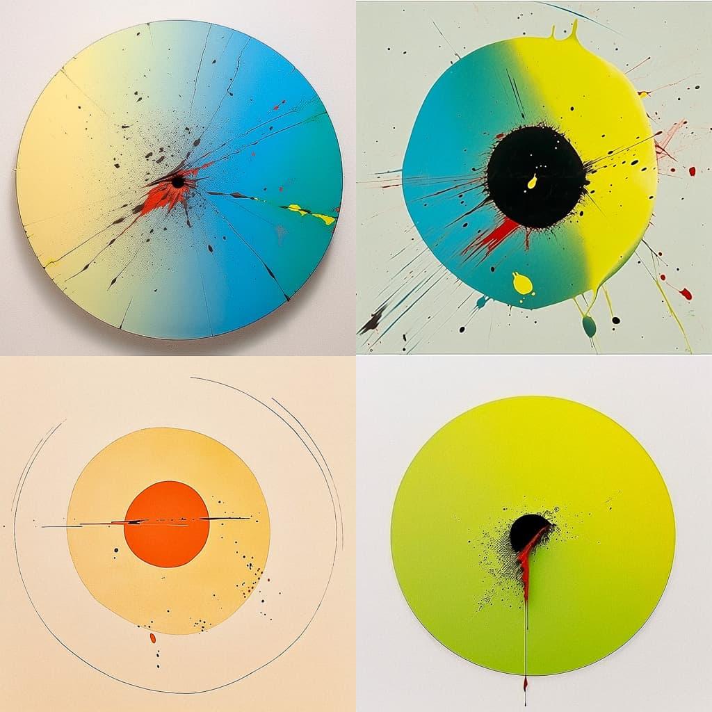 Lucio Fontana style, Midjourney Niji 5, render 1 of 4