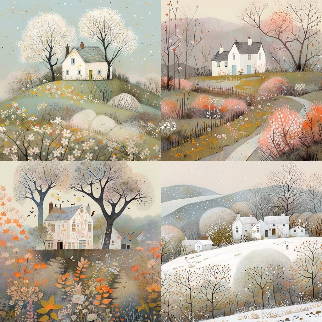 Lucy Grossmith style, Midjourney Niji 5, render 1 of 4