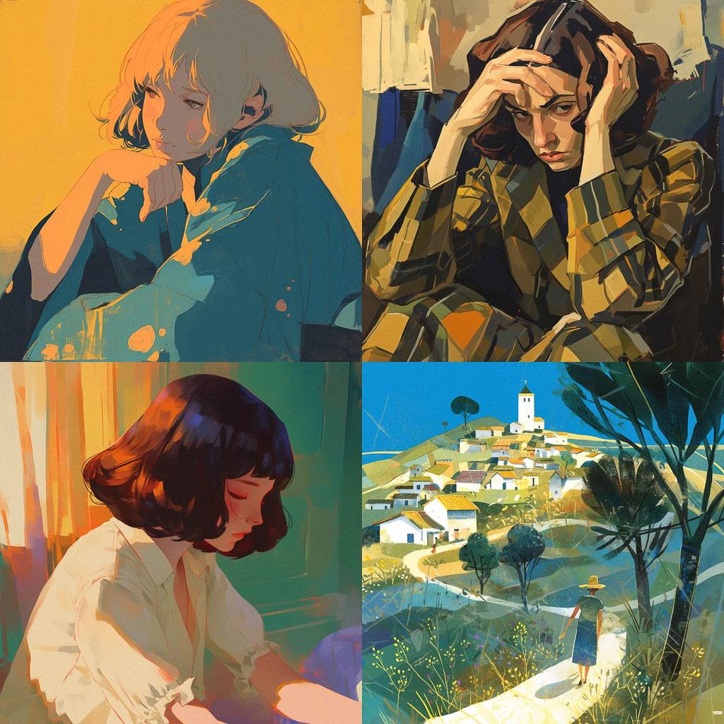 Luis Bunuel style, Midjourney Niji 6, render 1 of 4