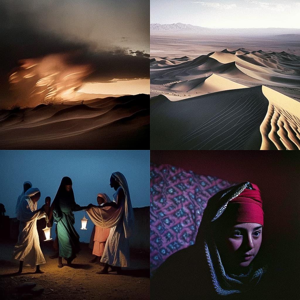 Lynsey Addario style, Midjourney Niji 5, render 1 of 4