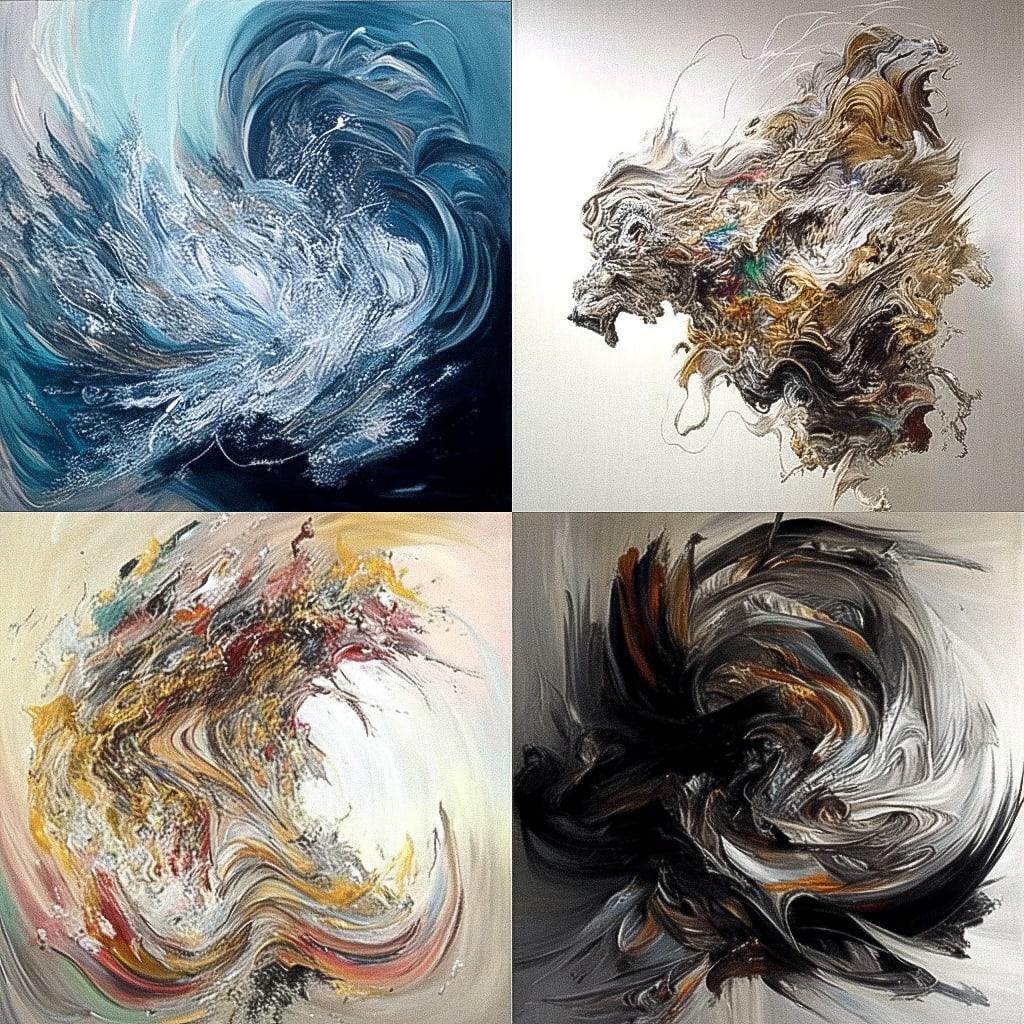 Maggi Hambling style, Midjourney Niji 4, render 1 of 4