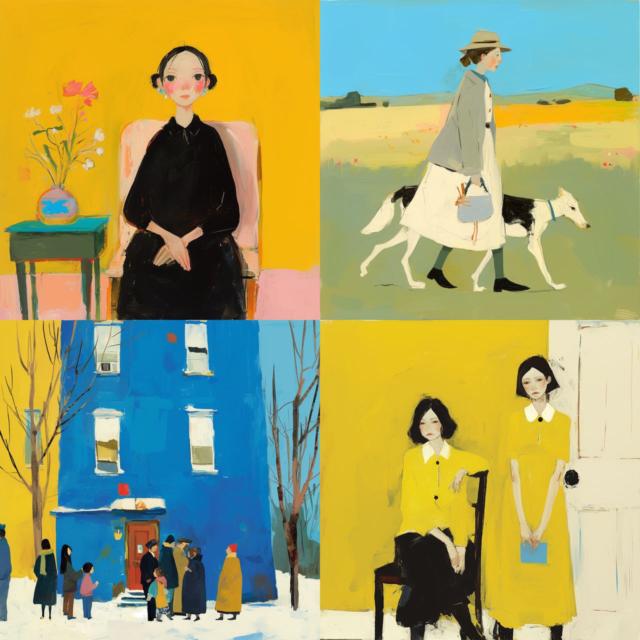 Maira Kalman style, Midjourney Niji 6, render 1 of 4