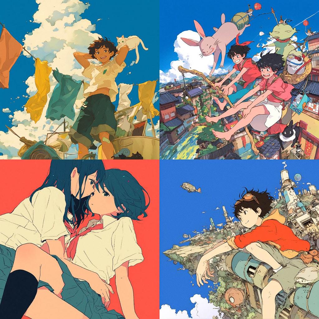 Mamoru Hosoda style, Midjourney Niji 6, render 1 of 4