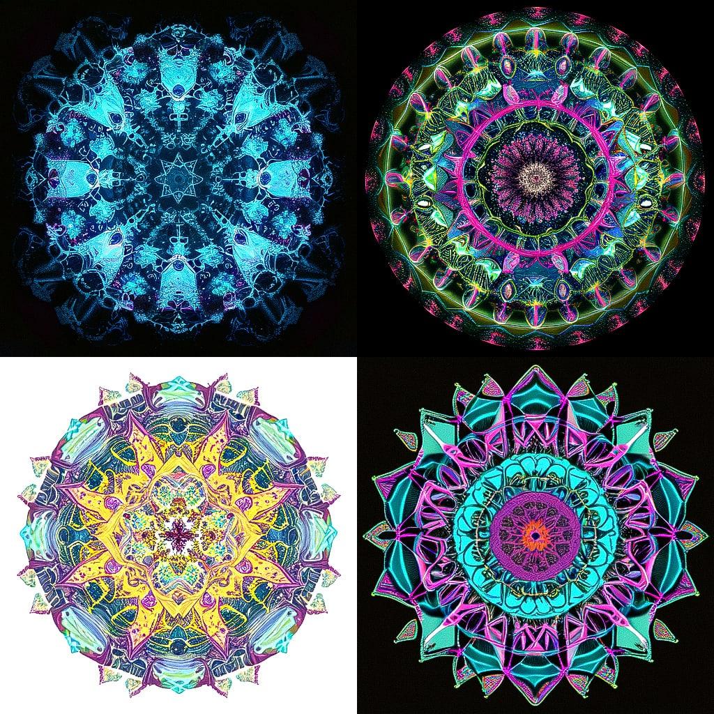 Mandala style, Midjourney Niji 4, render 1 of 4