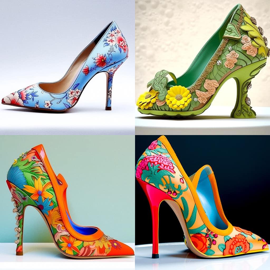 Manolo Blahnik style, Midjourney Niji 5, render 1 of 4