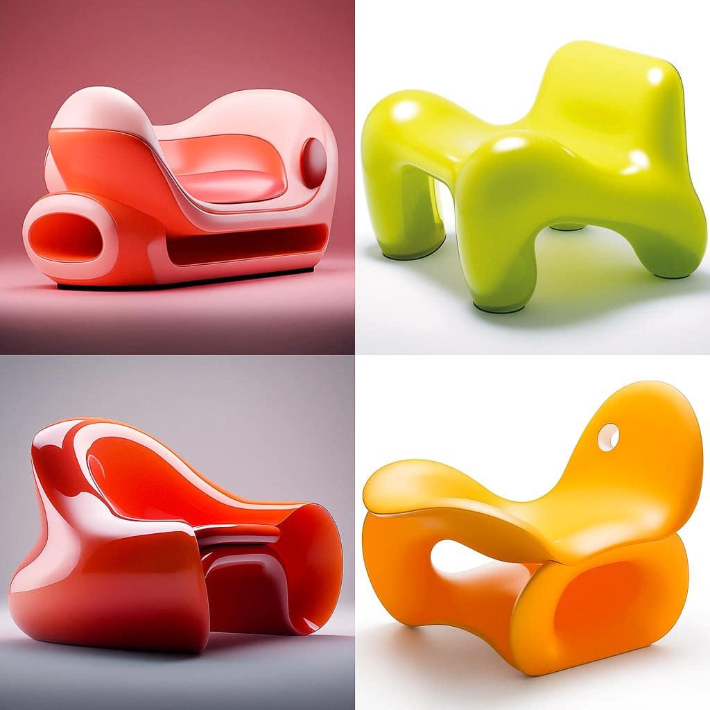 Marc Newson style, Midjourney Niji 5, render 1 of 4