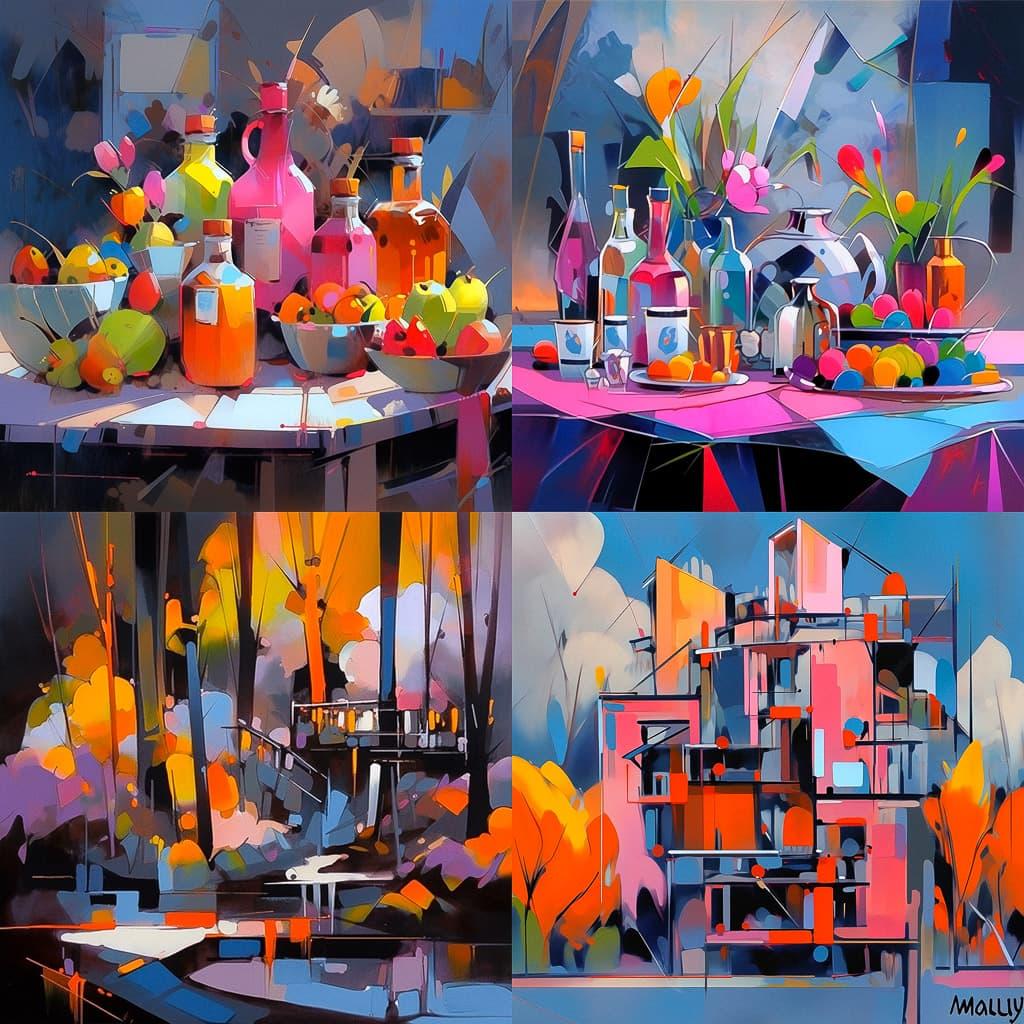 Marcel Mouly style, Midjourney Niji 5, render 1 of 4