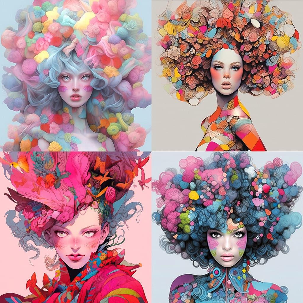 Mariano Vivanco style, Midjourney Niji 5, render 1 of 4