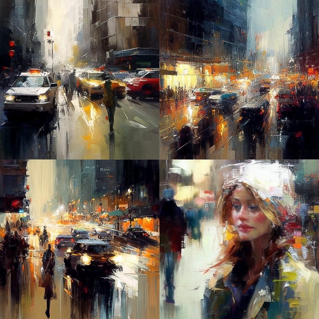 Mark Lague style, Midjourney Niji 4, render 1 of 4