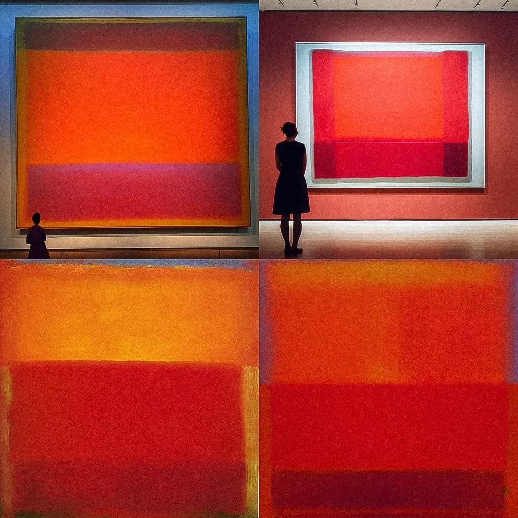 Mark Rothko style, Midjourney Niji 4, render 1 of 4