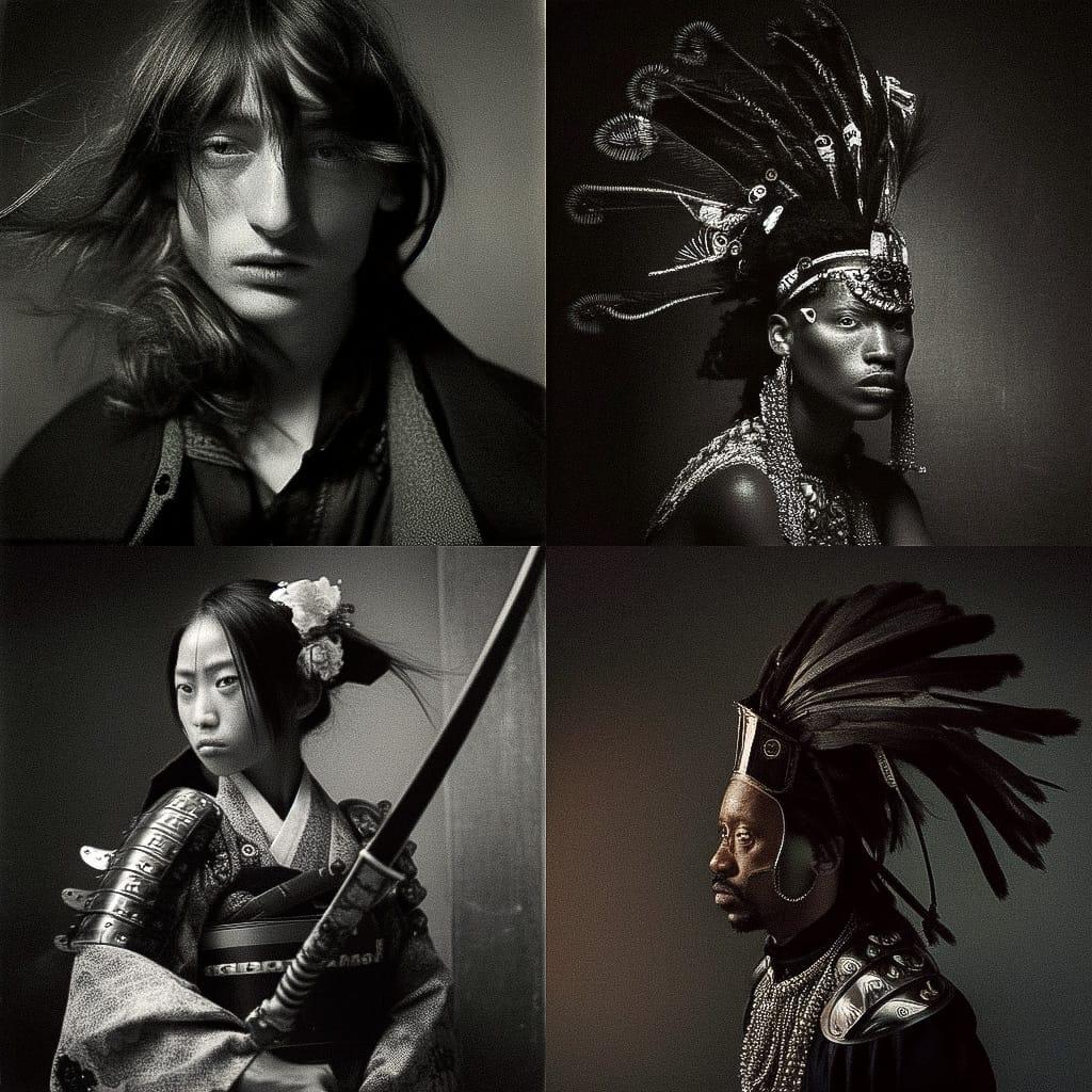 Mark Seliger style, Midjourney Niji 4, render 1 of 4