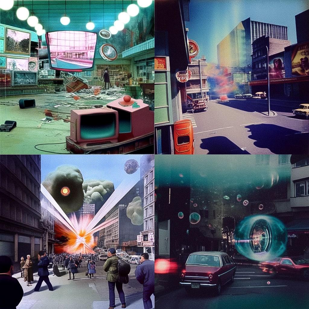 Martha Rosler style, Midjourney Niji 4, render 1 of 4