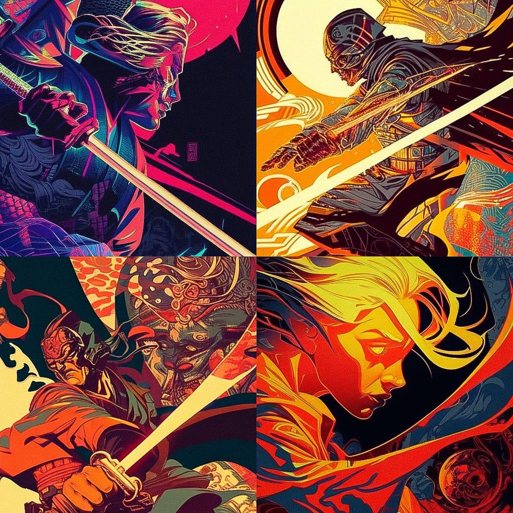Martin Ansin style, Midjourney Niji 4, render 1 of 4