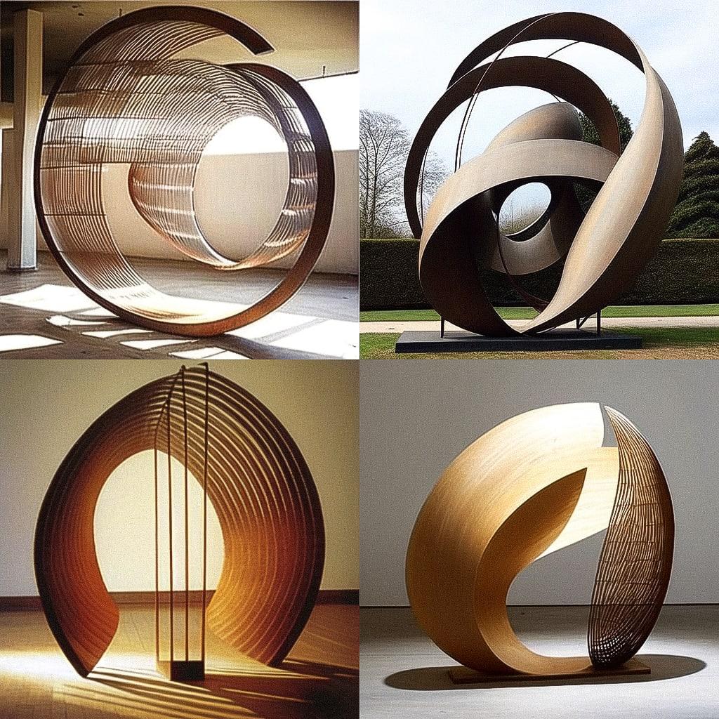 Martin Puryear style, Midjourney Niji 4, render 1 of 4