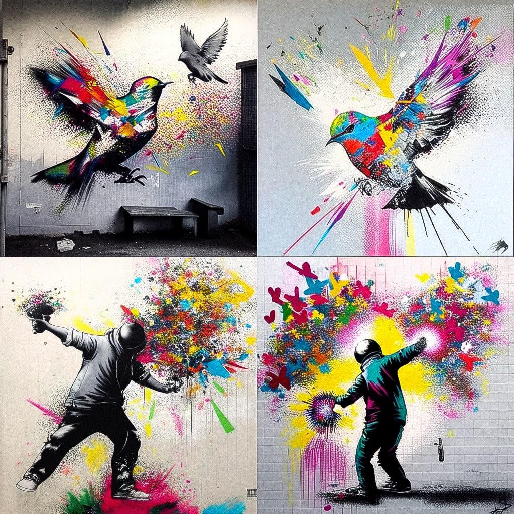 Martin Whatson style, Midjourney Niji 4, render 1 of 4