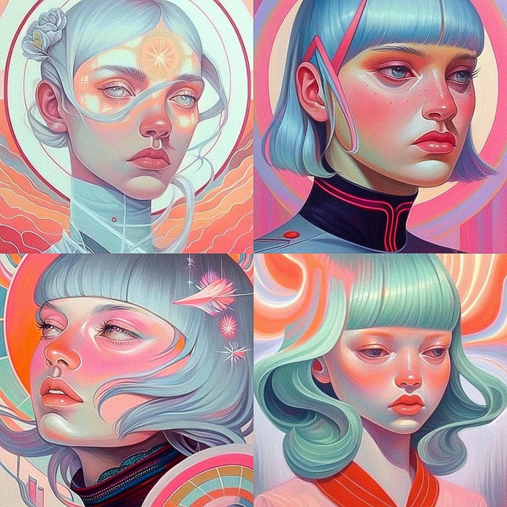 Martine Johanna style, Midjourney Niji 4, render 1 of 4