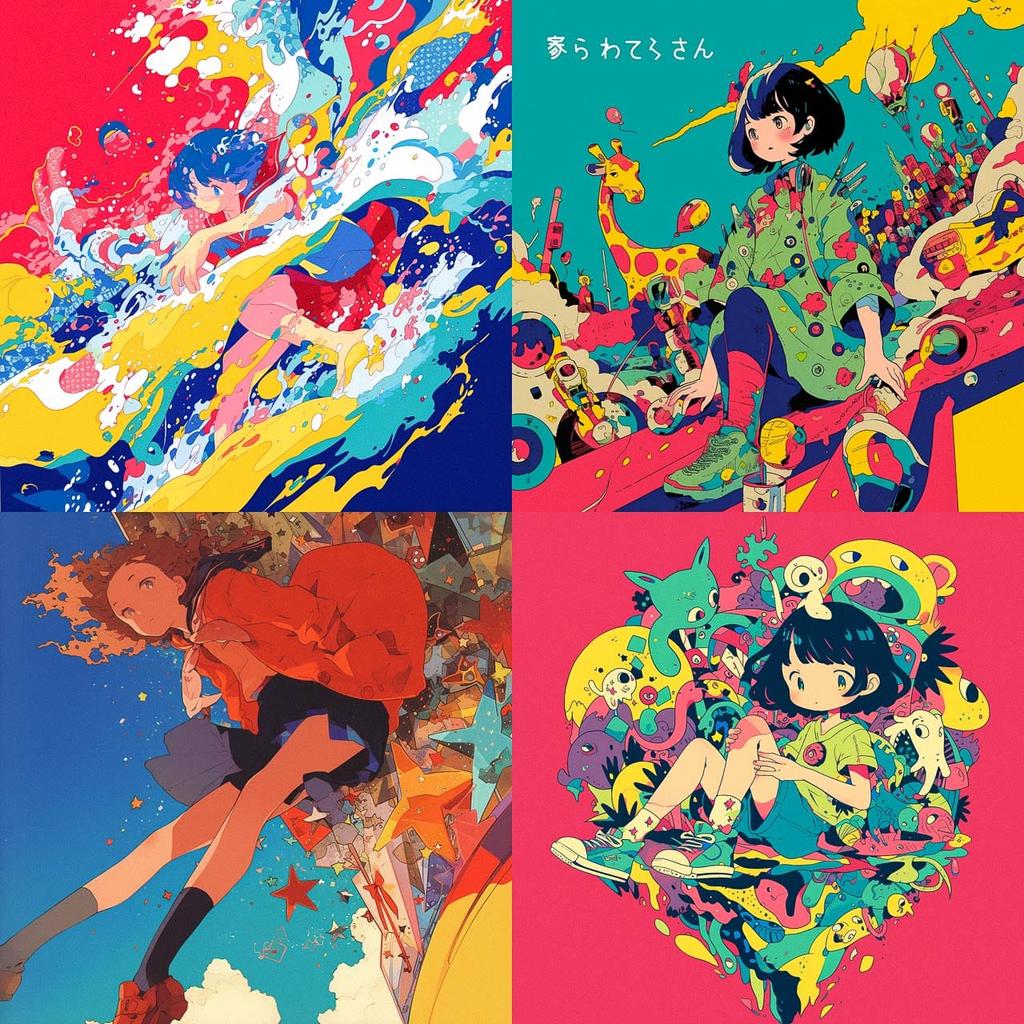 Masaaki Yuasa style, Midjourney Niji 6, render 1 of 4