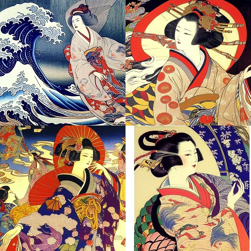 Masami Teraoka style, Midjourney Niji 4, render 1 of 4