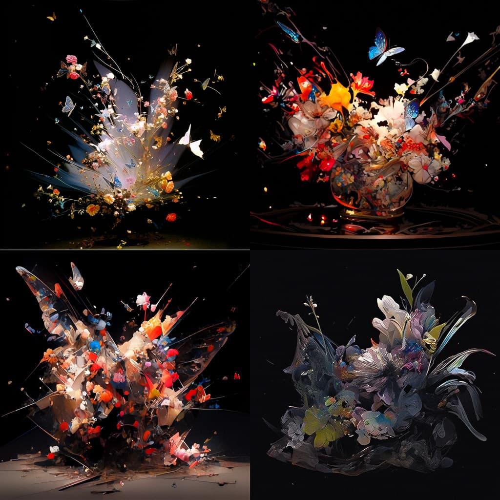 Mat Collishaw style, Midjourney Niji 5, render 1 of 4