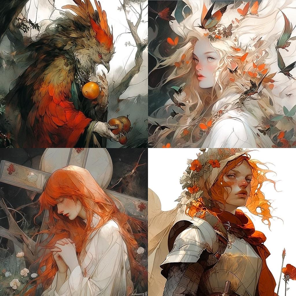 Matthias Grunewald style, Midjourney Niji 5, render 1 of 4