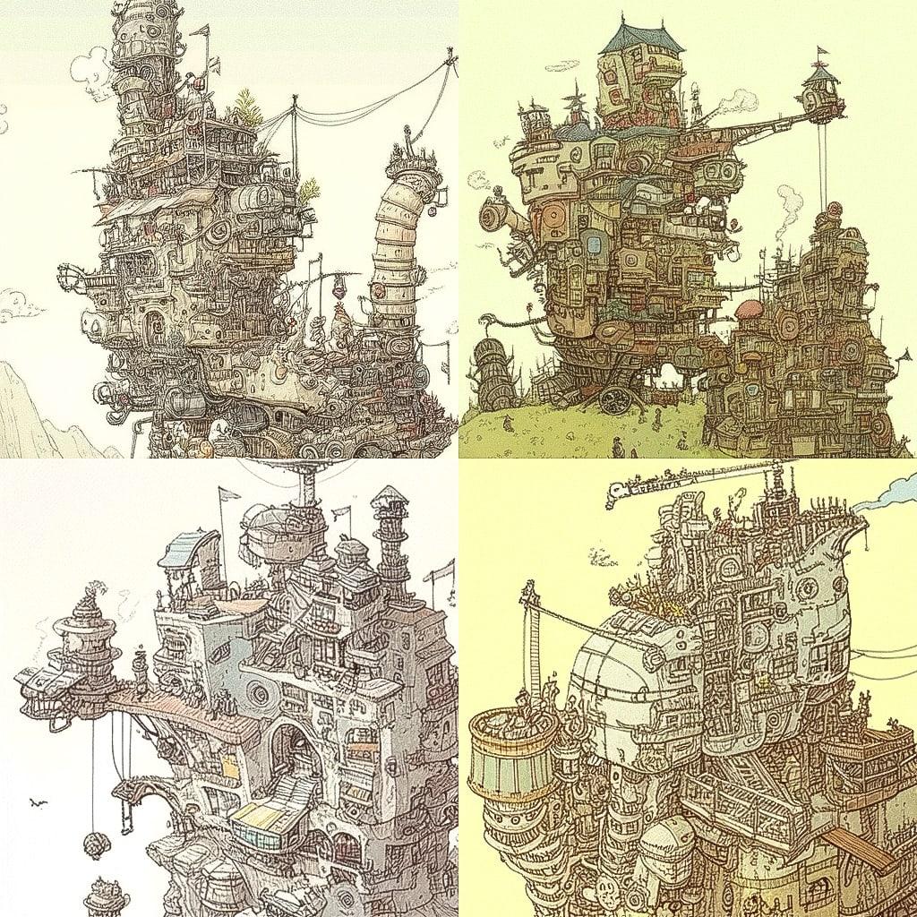 Mattias Adolfsson style, Midjourney Niji 4, render 1 of 4