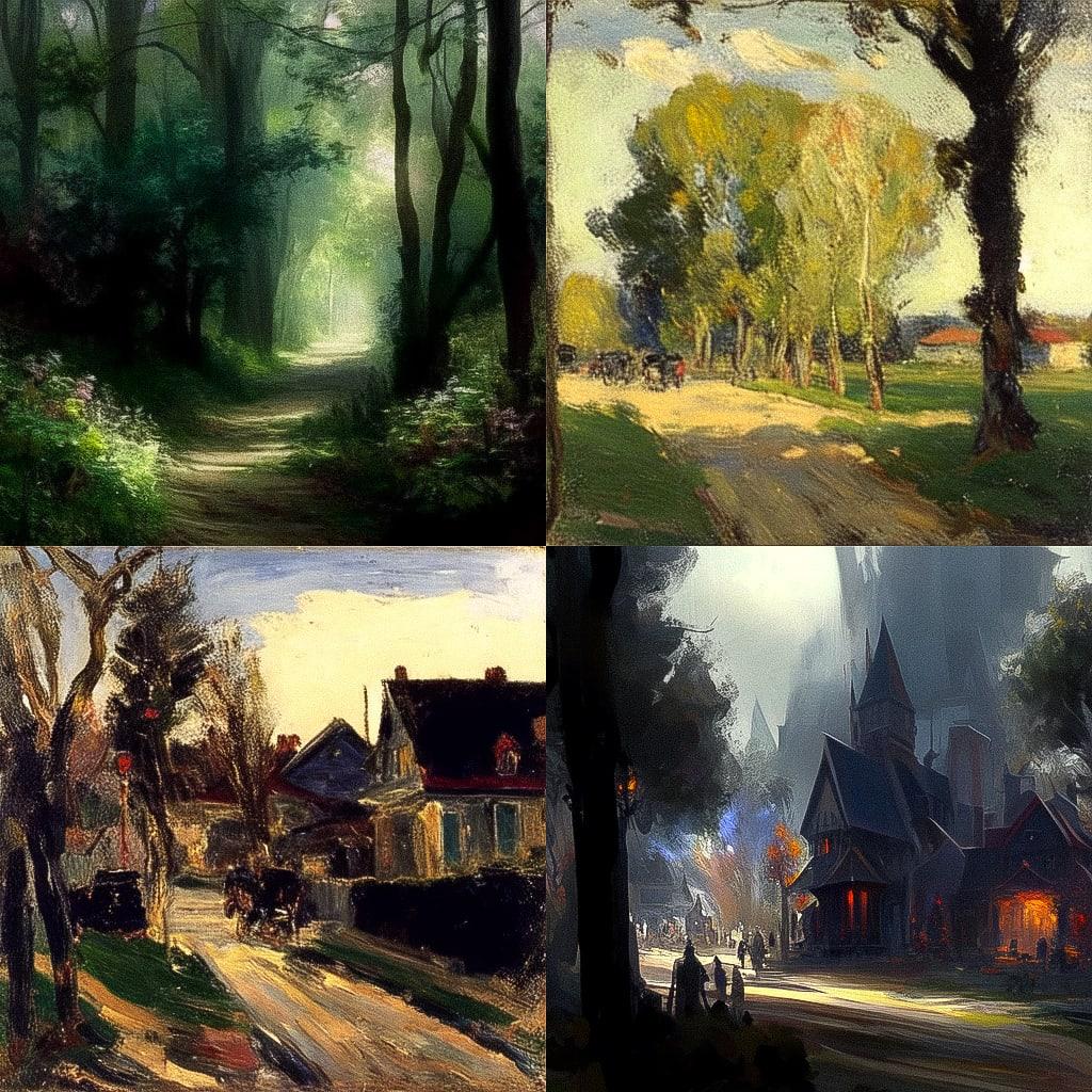 Max Liebermann style, Midjourney Niji 4, render 1 of 4
