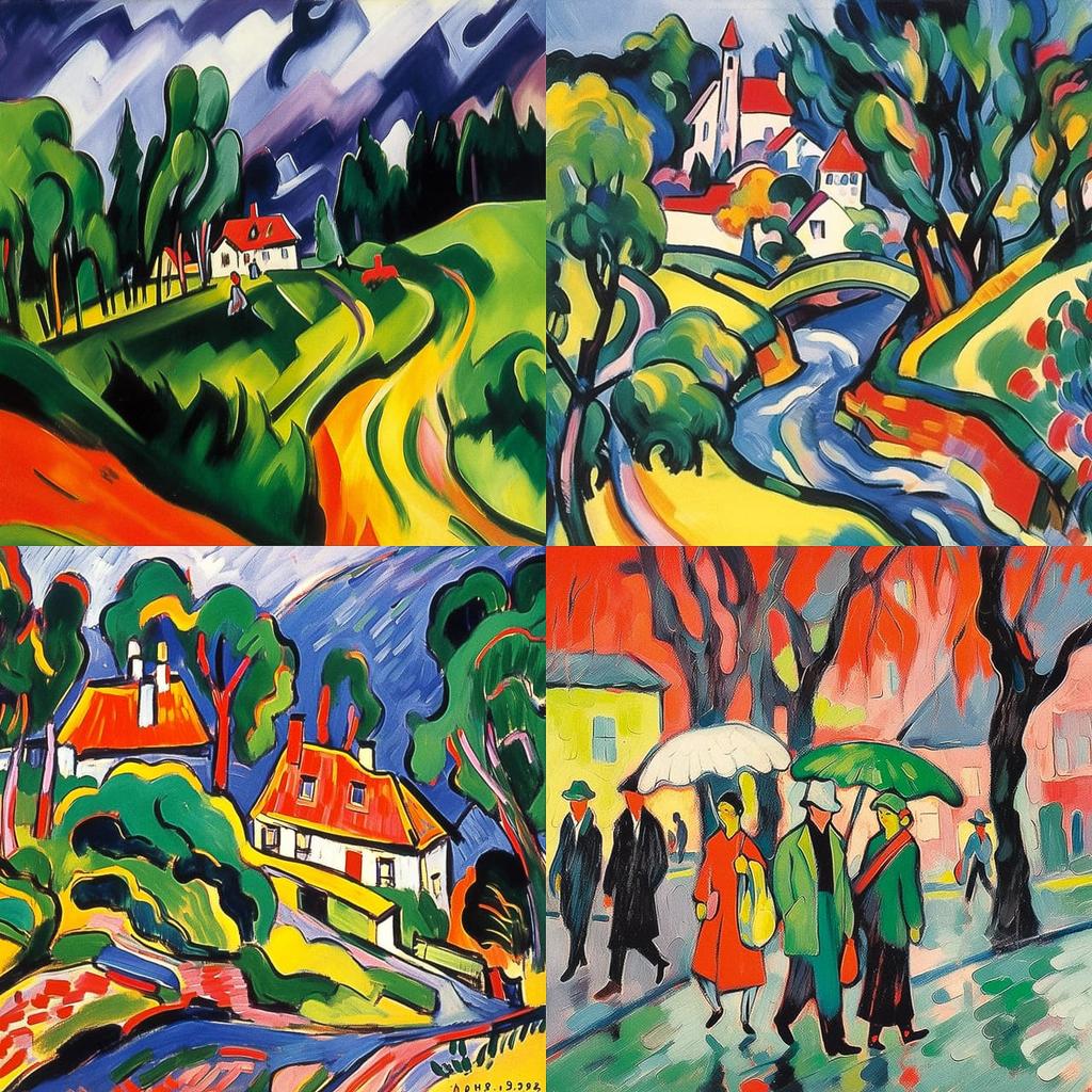 Max Pechstein style, Midjourney Niji 5, render 1 of 4