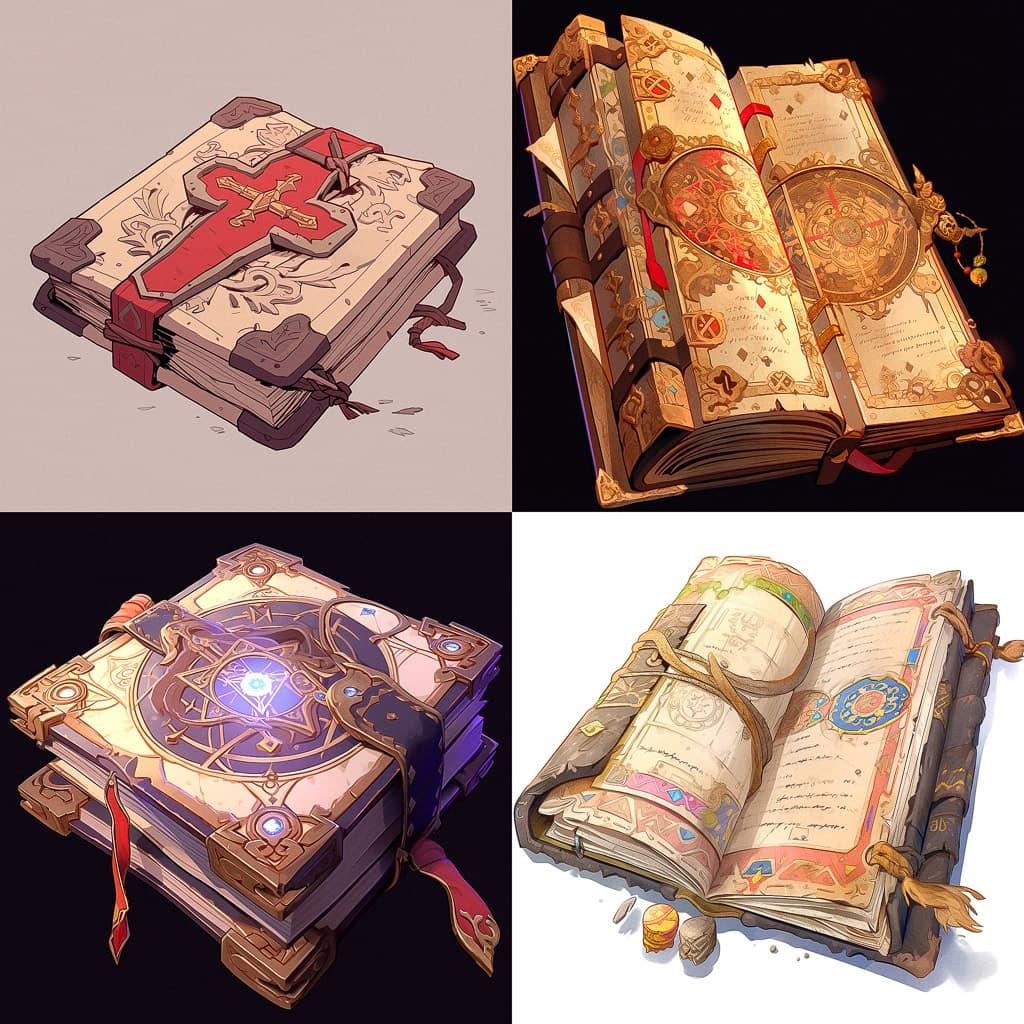 Medieval Codex style, Midjourney Niji 5, render 1 of 4