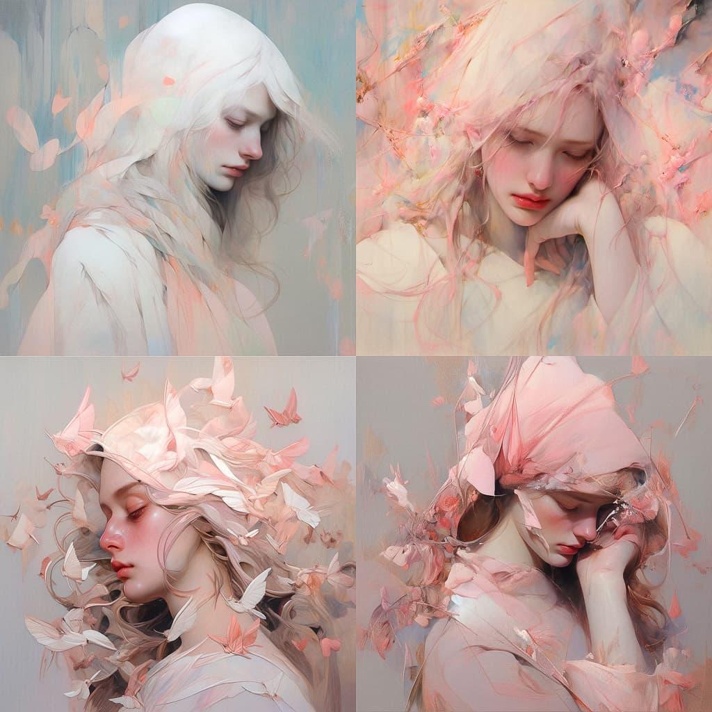 Meredith Marsone style, Midjourney Niji 5, render 1 of 4