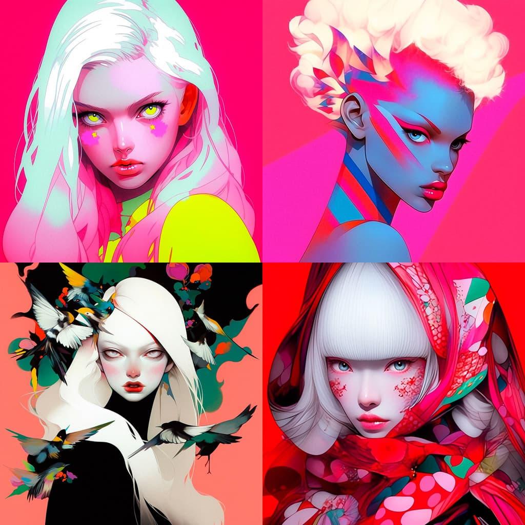 Mert and Marcus style, Midjourney Niji 5, render 1 of 4