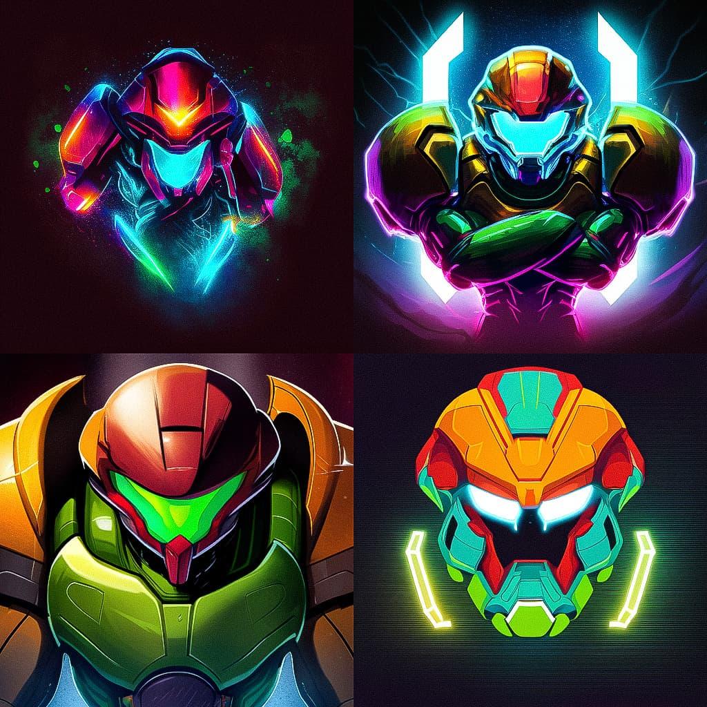 Metroid style, Midjourney Niji 5, render 1 of 4