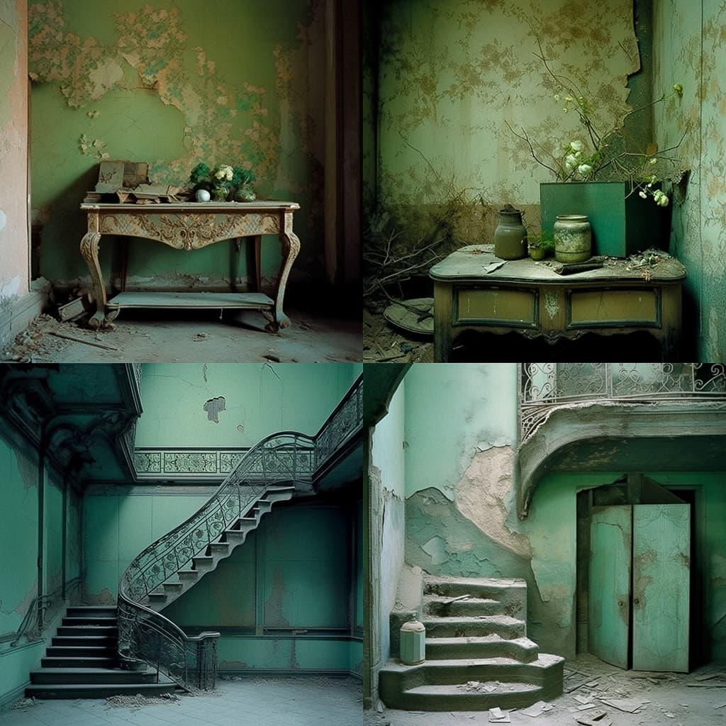 Michael Eastman style, Midjourney Niji 5, render 1 of 4