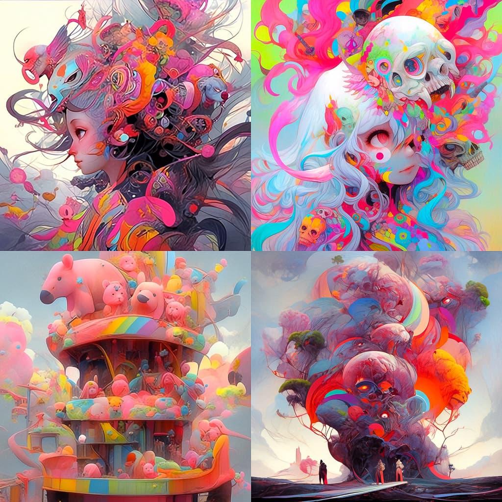 Michael Page style, Midjourney Niji 5, render 1 of 4