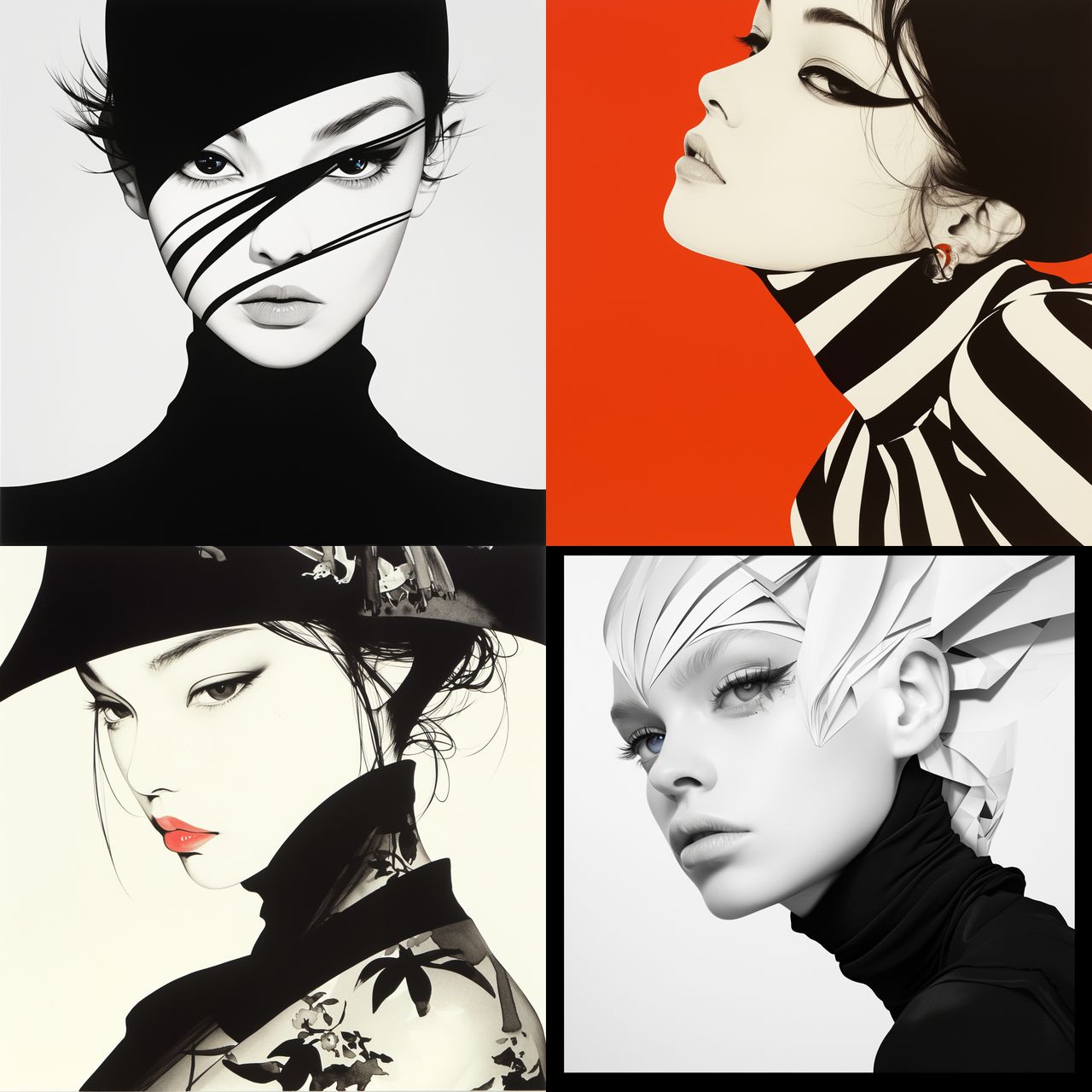 Michel Comte style, Midjourney Niji 6, render 1 of 4