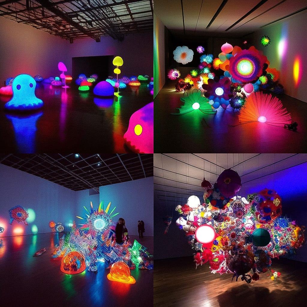 Mike Kelley style, Midjourney Niji 4, render 1 of 4