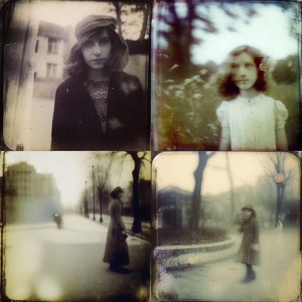 Miroslav Tichy style, Midjourney Niji 4, render 1 of 4