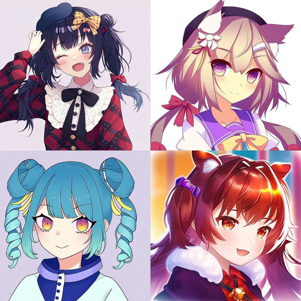 Moe anime style style, Midjourney Niji 4, render 1 of 4