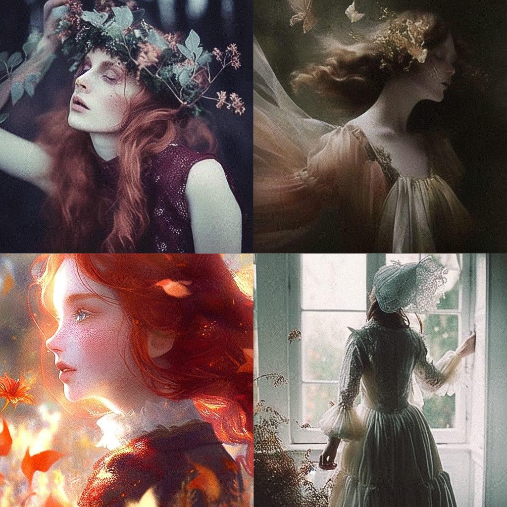 Monia Merlo style, Midjourney Niji 4, render 1 of 4