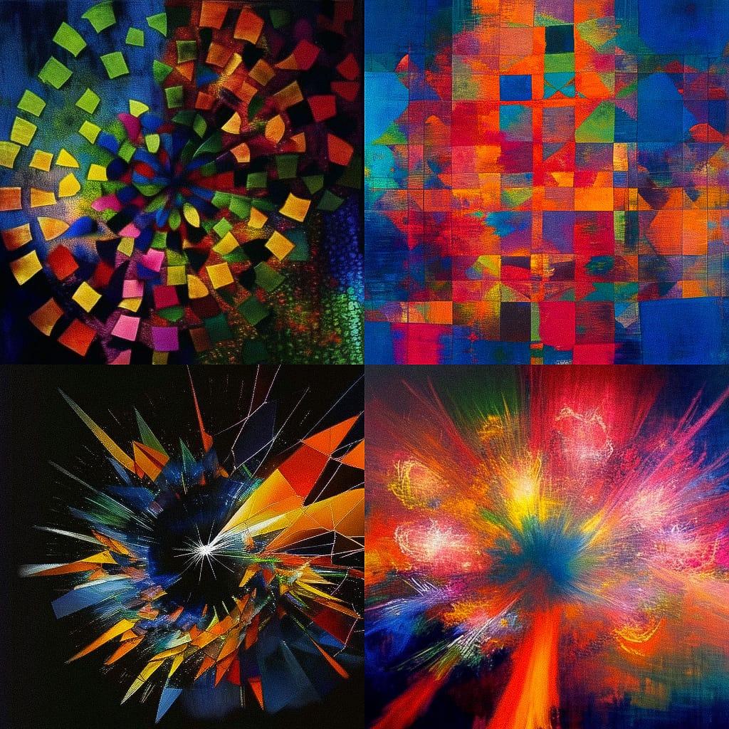 Mordecai Ardon style, Midjourney Niji 4, render 1 of 4
