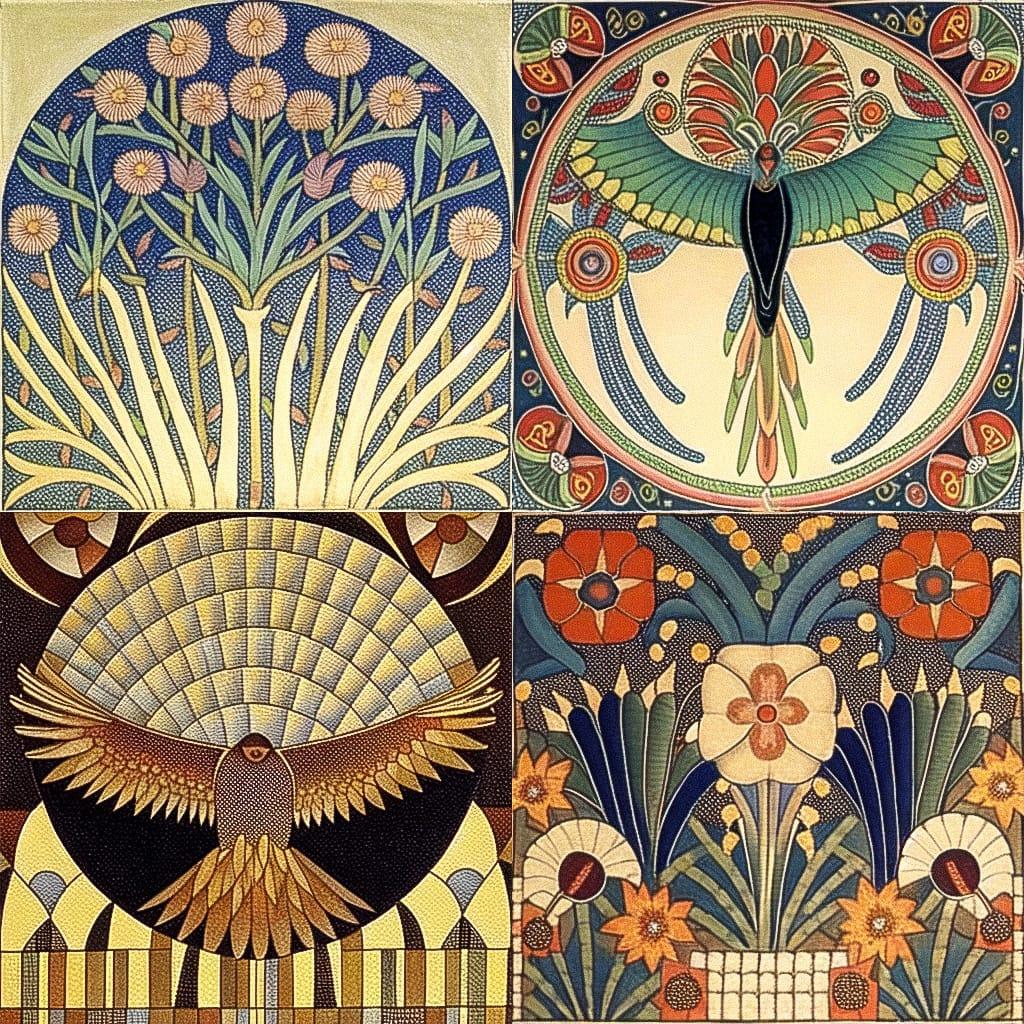 Morris Hirshfield style, Midjourney Niji 4, render 1 of 4