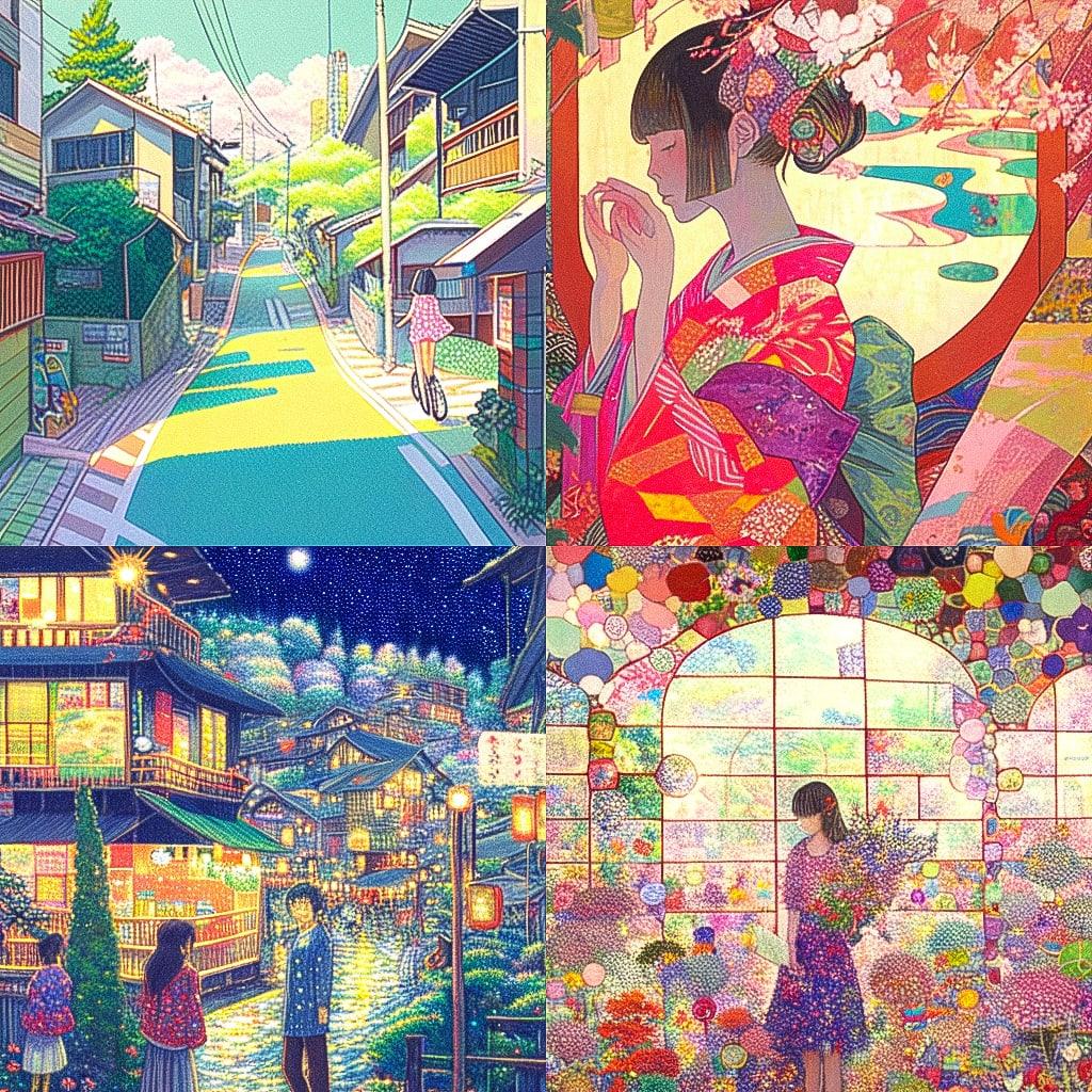 Naomi Okubo style, Midjourney Niji 4, render 1 of 4